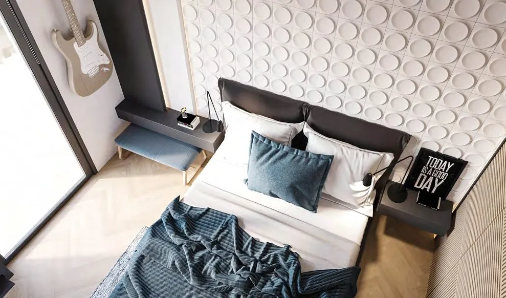 EN Twin House boy's bedroom detail